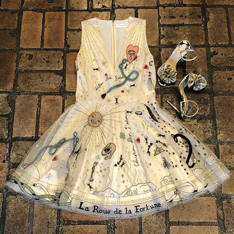 christian dior ss 17 'la roue de la fortune' dress